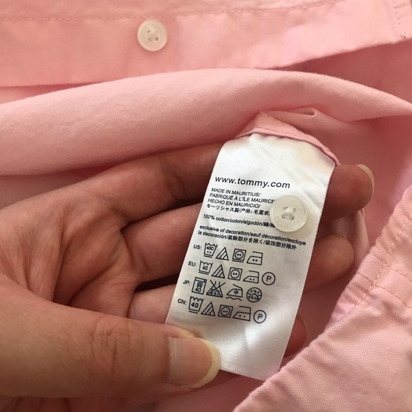 Tommy Hilfiger Pink Cotton Button Up Top Size Small - Picture 11 of 13
